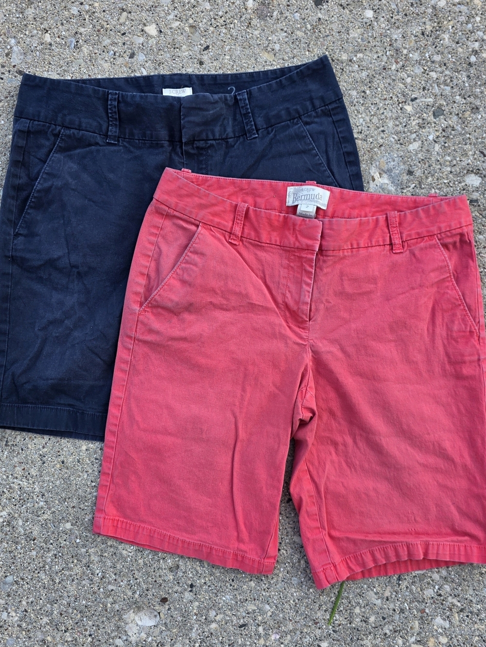 J.Crew Factory Bermuda Shorts Bundle Lot of 2 Size 2 Frankie Stretch Chino